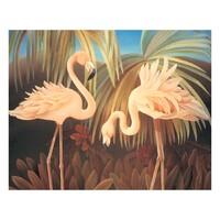 Flamingos Together Tropical Diamond Art Painting Kit Set DIY 40cm x 50cm