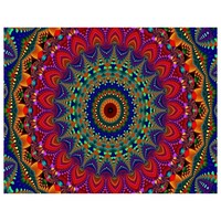 Orange/Red Mandala Mystical Print Diamond Art Painting Kit Set DIY 40cm x 50cm
