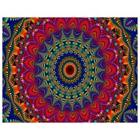 Orange/Red Mandala Mystical Print Diamond Art Painting Kit Set DIY 40cm x 50cm