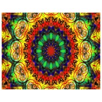 Tropical Yellow Mandala Mystical Print Diamond Art Painting Kit Set DIY 40cm x 50cm