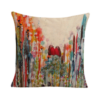 Abstract Landscape Cushion Cover (No Insert) 45cm Japanese Inspired Design