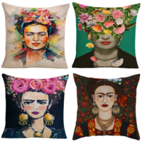 4pce Set of Mixed Frida Kahlo Cushions 45cm Mexican Inspired Design Bundle