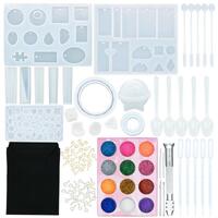 Jewellery Making Kit Epoxy Resin Art 94pce Bundled Set Silicone Molds & Sequins