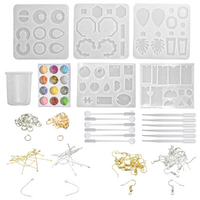 Earring Jewellery Making Casting Set 330pce Epoxy Resin Art Kit DIY Silicone Molds 