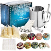 66pce Beeswax Candle Making Kit With Tools Tins Wicks & Equipment Fun Gift