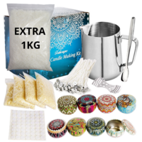 66pce Soy Wax Candle DIY Making Kit EXTRA 1KG WAX BAG Tools Tins Wicks & Equipment