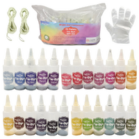 24pce Tie Dye Colours 60ml Tubes Art Kit Value Bundle Complete Set Instructions Included