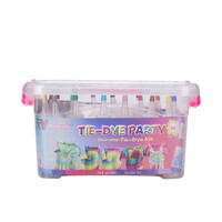 18pce Tie Dye Kit Colours 60ml Tubes DIY Art Set Cold Water Party Set for Clothes