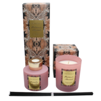 2pce Gift Set Patchouli Absolute Scented 150ml Reed Diffuser & Candle Essential Oil Aroma