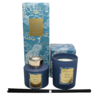 2pce Gift Set Velvet Orchid Scented 150ml Reed Diffuser & Candle Essential Oil Aroma