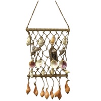 40cm X 20cm Hanging Shell Fish Net with Assorted Shells, Beach Theme, Wall Art