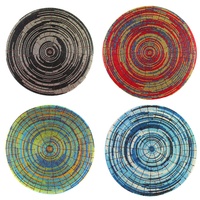 30cm Handmade Glass Beaded Placemat, in Two Tone Design with Metallic Finish
