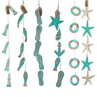 1pce Hanging 5 Tiered Nautical Beach House Motifs, Wall Art, Starfish, Lighthouses etc