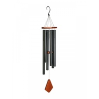 Black Premiere Grand 6 Tube Wind Chime, Zen sounds, Quality