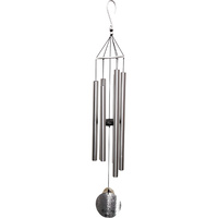 New 1pce 100cm Silver Tuned Wind Chime Harmonious Sound Metal Hanging