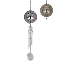 45cm Tree Of Life Silver Wind Chime, Cosmo Spinner