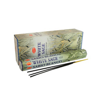 120 Incense Sticks Bulk Pack, HEM, Zen Aromatherapy, 6 Boxes of 20 Sticks - White Sage