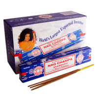 6x Boxes of 15g Nag Champa Incense Sticks Bulk Pack, Quality Satya Original