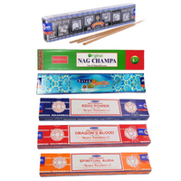 Mixed Satya Incense Sticks Nag Champa Scented Pack, Set of 6 Boxes 90g Kit