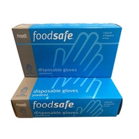BULK LOT 200pce Ansell Large Disposable Powered Vinyl Gloves Food Safe Easy Fit