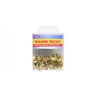 250pce Golden Thumb Tacks, Great for Home, School and Work