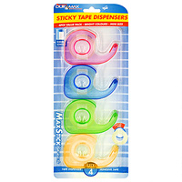 4pce Kids Sticky Tape Dispensers - Coloured