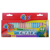 48pce Coloured Chalk 7.5cm Chalk Sticks