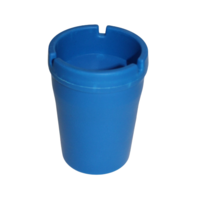 1pce Blue Butt Ash Bucket 8x11cm Tray Smoke Waste Holder Lid Bin