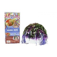1pce x Dress Up Tinsel Wig. Multi Colour. Hippy/Party and Fancy Dress.
