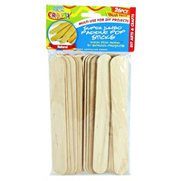 26 pce x 20CM Jumbo Paddle Pop Sticks. Natural-Color. Scrapbooking & Craft