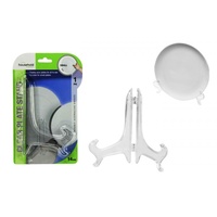 Clear Plate Stand Small Size 14cm. Steel Pin Hinge For Extra Strength