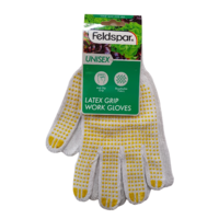1 Pair of Working Gardening Gloves with Latex Grip -  DURAMAX 