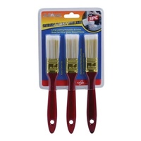 3pce Paint Brush Set 25mmW/20cmH Carpentry Tool DIY Projects Value Pack