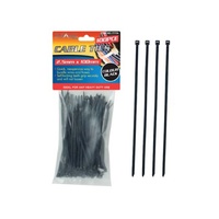 New 100pce Cable Ties 2.5x100mm Black DIY Craft Supply Handy for House Projects