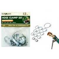 12pce Garden Hose Clamp Set- 20/27/32/38/57mm - DURAMAX