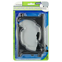 Pack of 2 Black Plastic Plate Holders Medium 15cm high