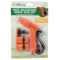 4pce Adjustable Garden Hose Spray Gun Set, Garden Supply Tool Accessory from DURAMAX