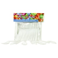 80pce x Disposable Plastic Spoons - Value Pack. Parties, Birthdays and Events.