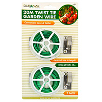 2pce Green Garden Twist Tie Wire - 20 Meters - DURAMAX