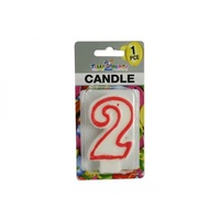 Number "2" Birthday Candle 7.5cm High Excellent For Parties And Events