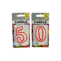 Number "50" Birthday Candle 7.5cm High Excellent For Parties And Events