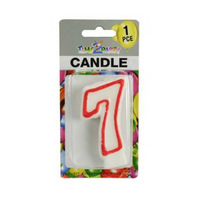 Number "7" Birthday Candle 7.5cm High Excellent For Parties And Events