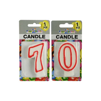 Number "70" Birthday Candle 7.5cm High Excellent For Parties And Events