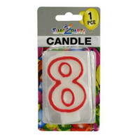 Number "8" Birthday Candle 7.5cm High Excellent For Parties And Events