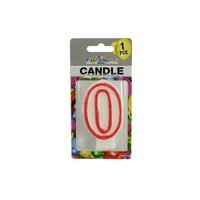 Number "0" Birthday Candle. 7.5cm High. Excellent for Parties.
