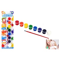 1pce Acrylic Paint Assorted 8 Tubs 5ml Each Craft DIY Premium Waterbased