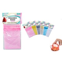 1 Pack of 3 Organza Bags 12x17cm 6 Asstd Colours Jewellery Gift Drawstring Ribbon