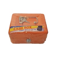 1pce Metal Petty Cash Draw - 15x11x8cm - Orange