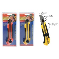 2pce 18cm Delux Utility Knife with Rubber Grip, Tradesman Quality, Heavy Duty