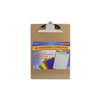 1pce A4 Wooden Clipboard-Metal Clip